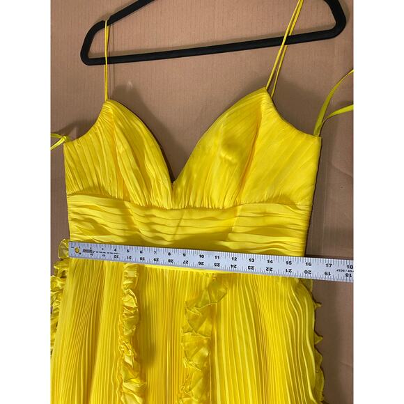MAC DUGGAL DRESS GOWN 10 YELLOW BRIDESMAID FORMAL EVENING EVENT WEDDING GUEST - Picture 12 of 16